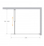 Душевая перегородка Cezares LIBERTA-L-1-125-C-NERO