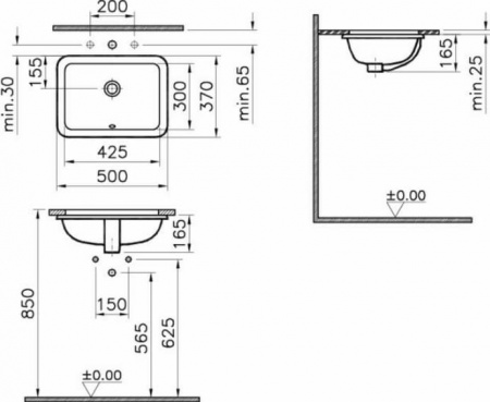 Раковина VitrA S20 5474B003-0618