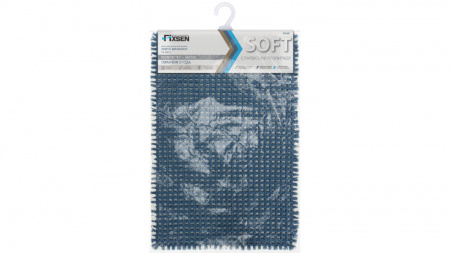 Коврик для ванной Fixsen Soft, синий, 1-ый (40х60 см), FX-4001C