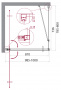 Душевой уголок BelBagno MARMI-AH-1-100/80-C-Cr