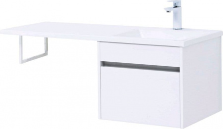 Тумба с раковиной Aquanet Токио 110 R белый (подвесная, 1 ящик)