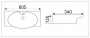 Умывальник CeramaLux STR4282B