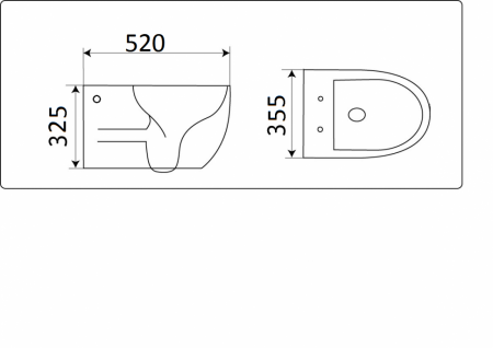 Унитаз подвесной CeramaLux 2196-1
