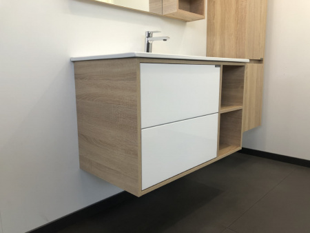 Тумба с раковиной Comforty "Гамбург-90" дуб сонома