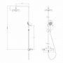 Душевая стойка Lemark Bronx LM3770GM для душа термостатический