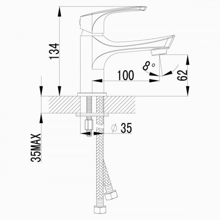 Смеситель Lemark Plus Shape LM1706C для раковины