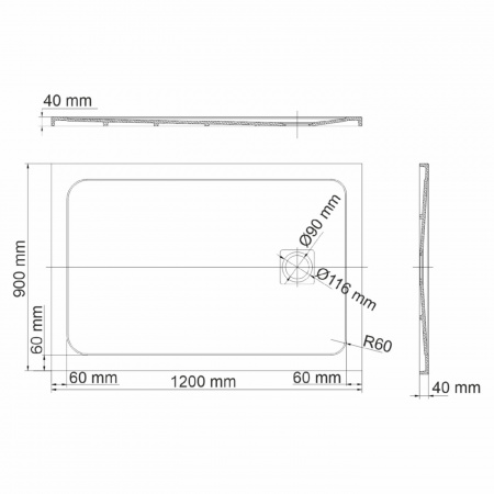 Душевые поддон WasserKRAFT 19T07