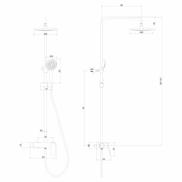 Душевая стойка Lemark Bronx LM3760BL для душа