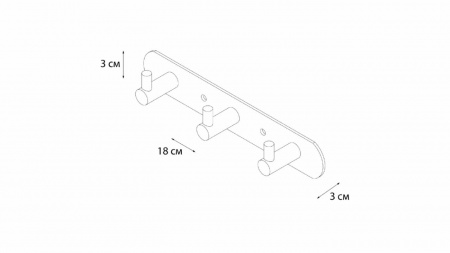 Планка 3 крючка Fixsen Hotel FX-31005-3