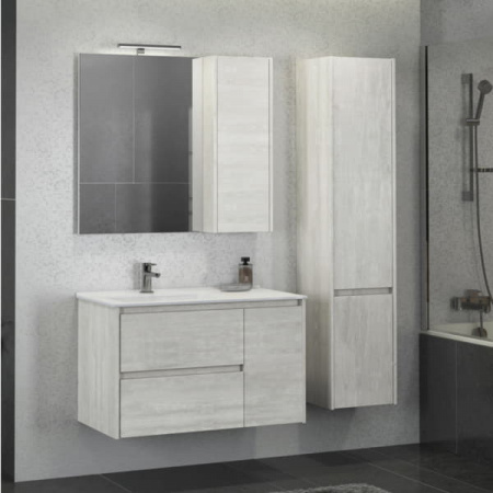 Тумба с раковиной Comforty "Бремен-90" дуб белый