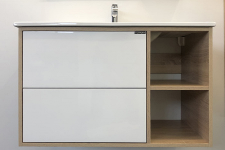 Тумба с раковиной Comforty "Гамбург-90" дуб сонома
