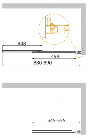 Душевая шторка на ванну Cezares SLIDER-VF-11-90/150-C-Cr