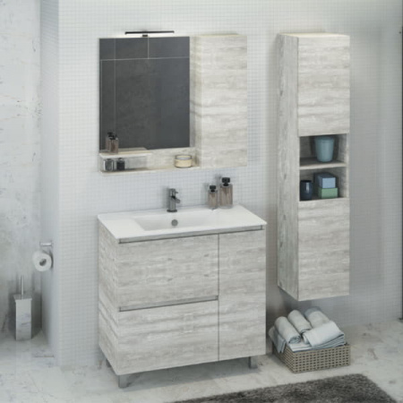 Шкаф-колонна Comforty "Верона-35" дуб белый