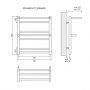 Полотенцесушитель электрический Lemark Pramen LM33607E П7 500x600, левый/правый