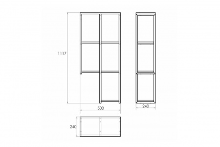 Стеллаж Comforty подвесной "Порто-50" дуб тёмно-коричневый