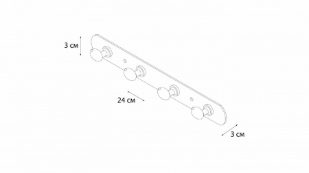 Планка 4 крючка Fixsen FX-1414