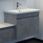 Тумба с раковиной Comforty "Осло-70ПД" бетон светлый