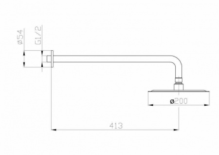 Верхний душ BelBagno ANCONA ANCONA-SLD-CRM