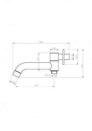 Излив для ванны BelBagno ANCONA  ANCONA-BCA-CRM