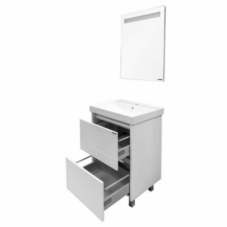 Тумба с раковиной Comforty "Дублин-60" белый глянец
