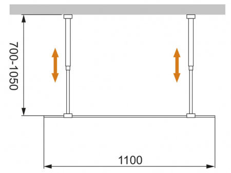 Душевая перегородка Cezares LIBERTA-L-2-110-BR-Cr