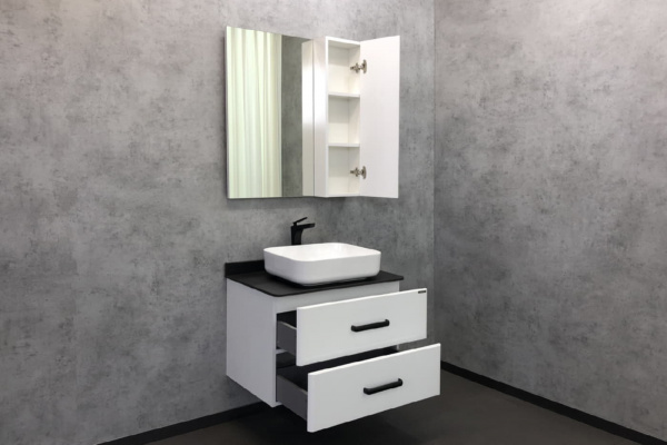 Зеркало-шкаф Comforty "Амстердам-75" белый