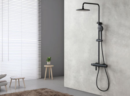 Душевая стойка Lemark Bronx LM3772BL для душа термостатический