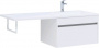 Тумба с раковиной Aquanet Токио 130 R белый (подвесная, 1 ящик)