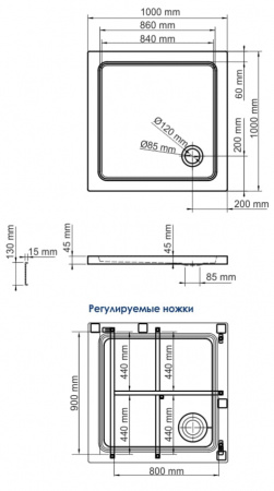Душевые поддон WasserKRAFT Amper 29T19