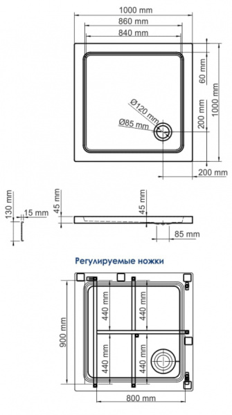 Душевые поддон WasserKRAFT Amper 29T19