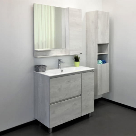 Тумба с раковиной Comforty "Верона-90" дуб белый