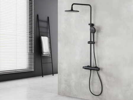Душевая стойка Lemark Bronx LM3770BL для душа термостатический