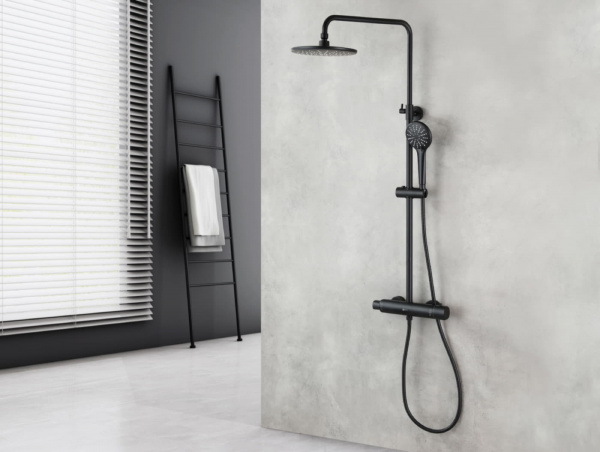 Душевая стойка Lemark Bronx LM3770BL для душа термостатический