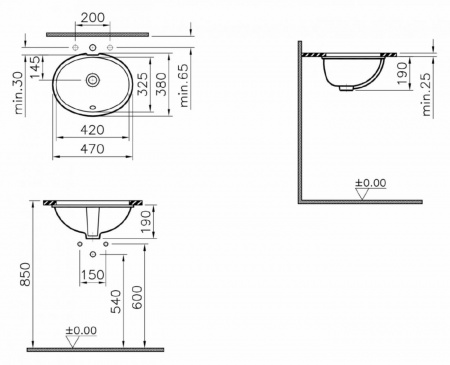 Рукомойник VitrA S20 6039B003-0012