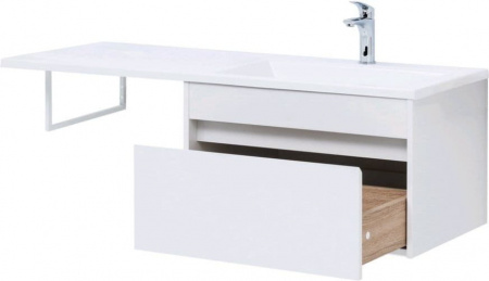 Тумба с раковиной Aquanet Токио 130 R белый (подвесная, 1 ящик)