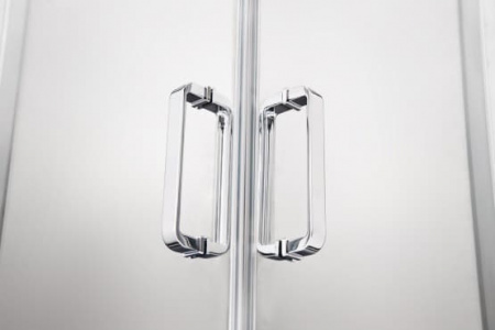 AQ NAA 1142-100 (новый артикул AQ ARI KV10020CH) Душевой уголок квадратный, двери раздвижные 1000x1000x2000 профиль хром, стекло прозрачное