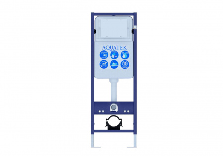 Инсталляция для подвесного унитаза узкая Aquatek Standart 37 INS-0000017 , 1130*370*150 мм, +звукоизоляционная прокладка