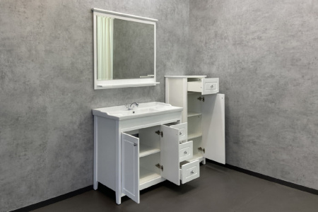 Зеркало Comforty "Тбилиси-90" белый глянец