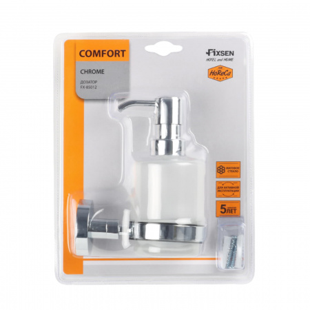 Дозатор жидкого мыла хром Fixsen Comfort Chrome FX-85012