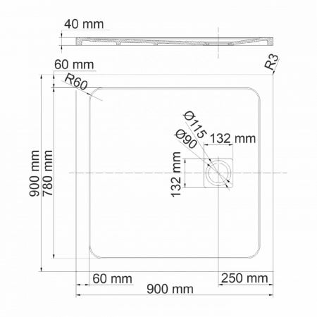 Душевые поддон WasserKRAFT 44T03