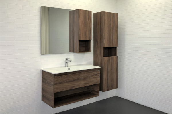 Шкаф-колонна Comforty"Бордо-40" дуб темно-коричневый