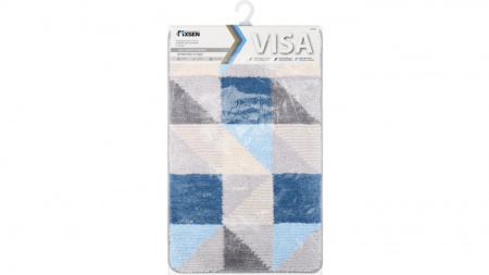 Коврик для ванной Fixsen Visa 1-ый, FX-5005X, серо-голубой, 50х80см