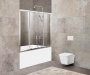 Шторка на ванну BelBagno UNIQUE-VF-2-150/180-140-C-Cr
