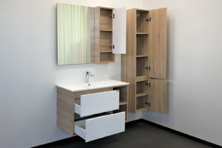 Тумба с раковиной Comforty "Гамбург-90" дуб сонома