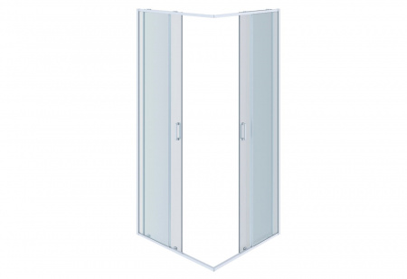 AQ NAA 1142-100 (новый артикул AQ ARI KV10020CH) Душевой уголок квадратный, двери раздвижные 1000x1000x2000 профиль хром, стекло прозрачное