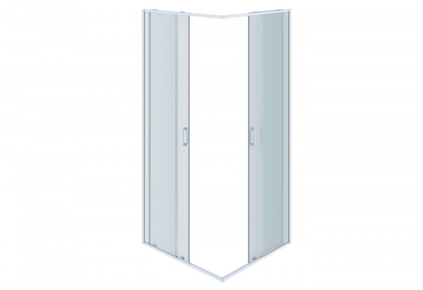 AQ NAA 1142-100 (новый артикул AQ ARI KV10020CH) Душевой уголок квадратный, двери раздвижные 1000x1000x2000 профиль хром, стекло прозрачное