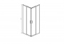 AQ ARI KV08020BL Душевой уголок квадратный, двери раздвижные 800x800x2000 профиль черный, стекло прозрачное