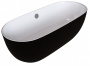 Ванна отдельностоящая Grossman Classic GR-2401MB (150х75х54) черный/белый матовый