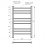 Полотенцесушитель электрический Point PN71858W П9 500x800, диммер справа, белый