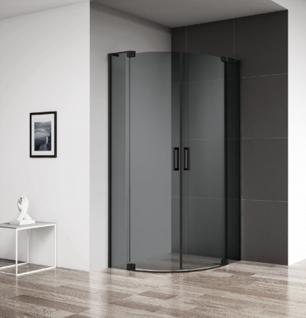 Душевой уголок Cezares SLIDER-R-2-80/90-GRIGIO-NERO